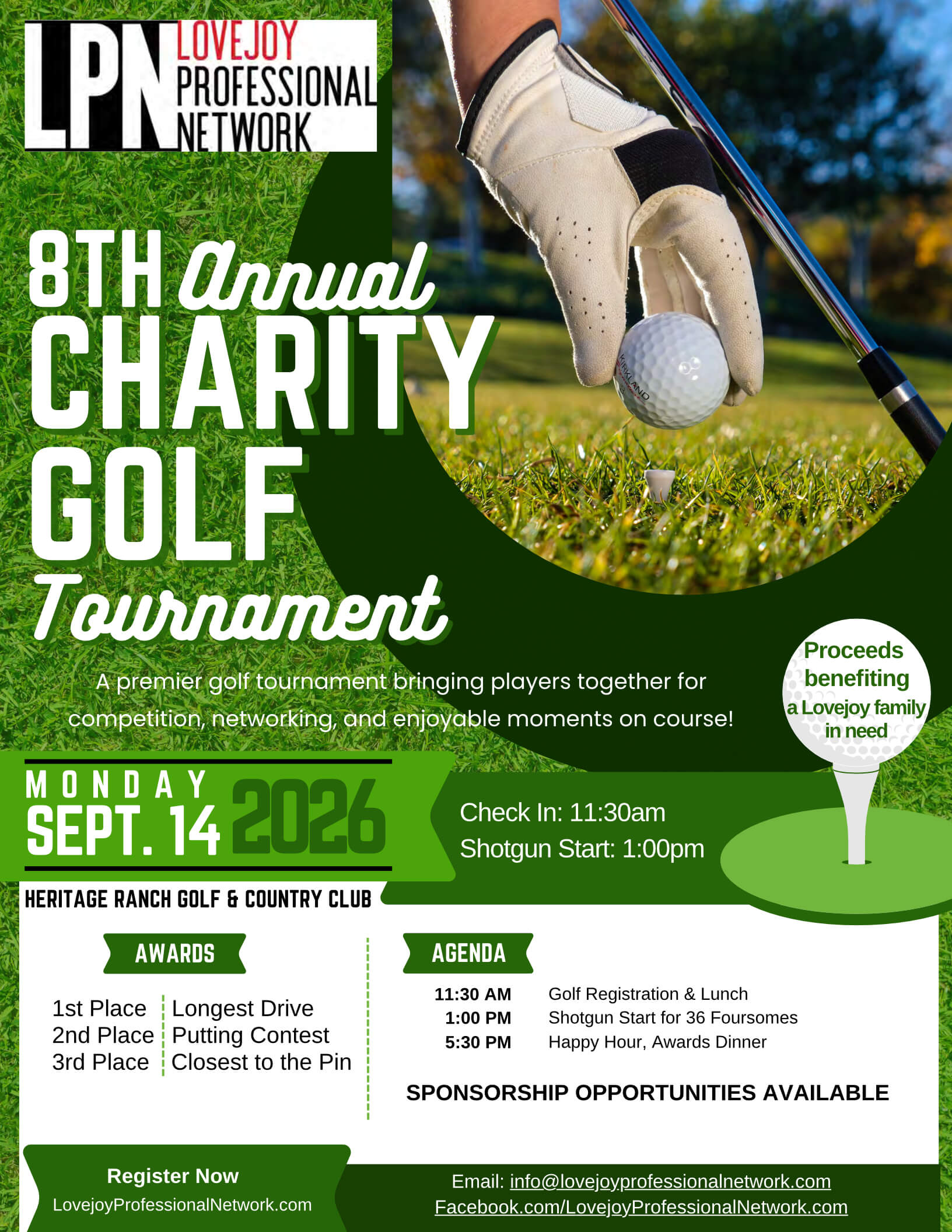 Image of the flyer for this golf tournament